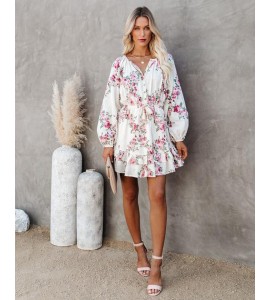 Oh Sweetheart Cotton Floral Ruffle Dress - FINAL SALE